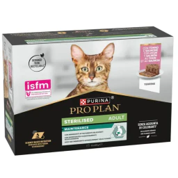 Pro Plan Adult Sterilised Natvoer voor Katten met Tonijn en Zalm 12x85g