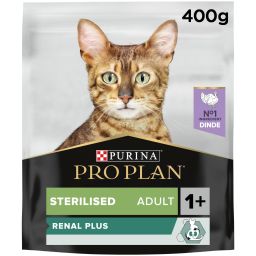 Pro Plan Renal Plus Adult SterilisedCroquettes pour Chat Dinde 400g