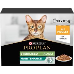 Purina Pro Plan Sterilised pour Chat au poulet 10x85gr