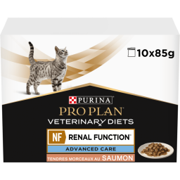 Purina Veterinary Diet NF - kattenvoer - 10x85g - Zalm