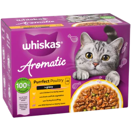 Whiskas Arromatic Selection Purrfect Poulrty Natvoer in Zakjes voor Katten 12x85g