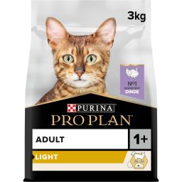 Pro Plan Light Adult Croquettes pour Chat Dinde 3kg
