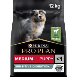 Pro Plan Puppy Medium Sensitive Digestion - Hondenvoer - 12kg - Lamb
