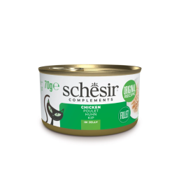 Schesir Natvoer voor Katten met Kipfilet in Gelei 12x70g