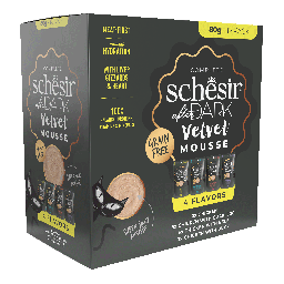 Schesir After Dark Mousse Natvoer voor Katten Variety Pack 12x80g