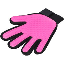 Trixie Vachtverzorgingshandschoen 16 × 24 cm pink/zwart