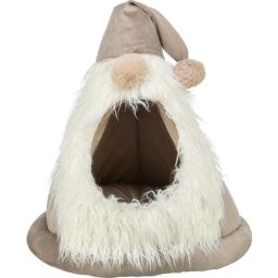 Trixie Noël Gnome Cache pour Chats Velours Beige 45x47cm