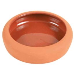 Trixie gamelle à bord arrondi en céramique 125 ml/ø 10 cm terre cuite