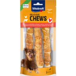 Vitakraft Delicious Chews L Hondensnacks met Kip 3 Stuks 140g