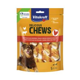 Vitakraft Deli Chews Spiral Snack à Mâcher pour Chiens Moyens et Grands 5 Pièces