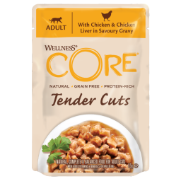 Wellness CORE Tender Cuts - 85g au poulet et foie de poulet en sauce