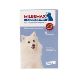 Milbemax Kauwtablet Kleine Hond 1-5kg 4 Tabletten