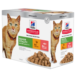 Hill's Science Plan Cat Adult Senior 7+ Vitality Pack mix 12x85g Kattenvoer