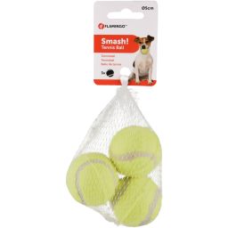 Jouet chien Balle De Tennis Smash Jaune 5cm 3pcs