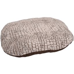 Coussin Snoozzy Ovale Fermeture Eclair Brun 110x80x12cm