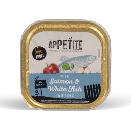 Appetite Adult Kuipje Terrine Kattenvoer met Zalm & Witte Vis100g