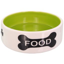 Dog Fantasy Gamelle En Céramique - "food" - 12.5x4.5cm
