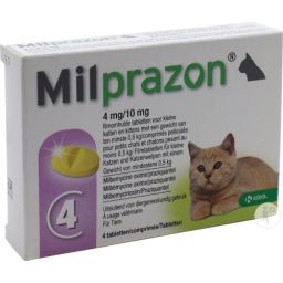 Milprazon Kleine Kat 4mg - 4 Tabletten
