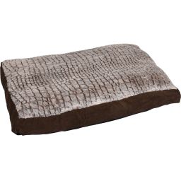 Coussin Snoozzy Rectangulaire Fermeture Eclair Brun 100x65x12cm