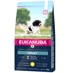 Eukanuba Adult Medium Breed – Hondenvoer met Kip – 12kg