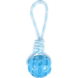 Jouet chien Tpr Rudo Balle + Corde à Tirer Bleu 25,5cm