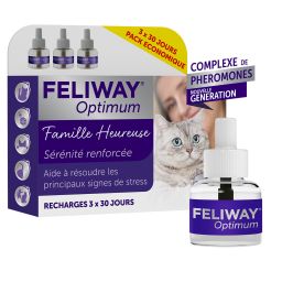 Feliway Optimum Recharge Diffuseur Anti-stress Chats 3x48ml