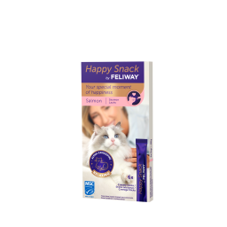 Happy Snack by Feliway Friandises pour Chat au Saumon 6x15g