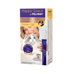 Happy Snack by Feliway Friandises pour Chat au Poulet 24x15g