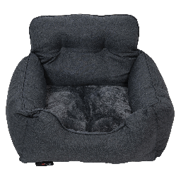 Jack And Vanilla Bizou Autostoel Hond Donkergrijs 53x50x35cm