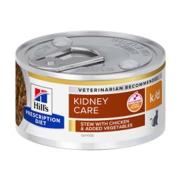 Hill’s Prescription Diet K/D Kidney boîtes (mijotés) pour chat au poulet et légumes ajoutés - 24x82g 