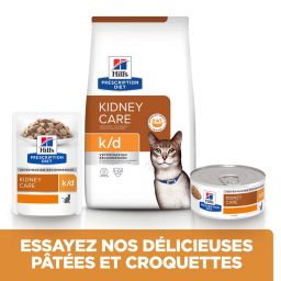 Hill’s Prescription Diet K/D Kidney boîtes (mijotés) pour chat au poulet et légumes ajoutés - 24x82g 