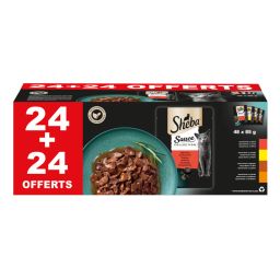 Sheba Sauce Collection Sélection Du Boucher en Sauce Sachets Fraicheur 12x85g