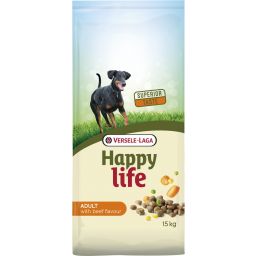 Happy Life Adult Croquettes Pour Chiens Au Boeuf 15kg