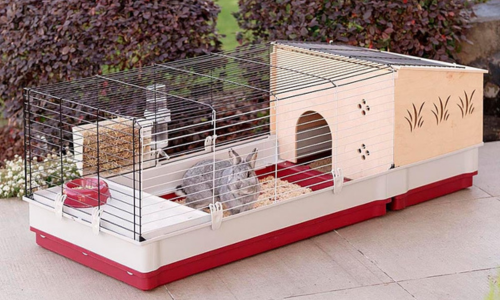 Verschillende materialen konijnenkooi