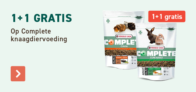 1+1 gratis op Complete knaagdiervoeding